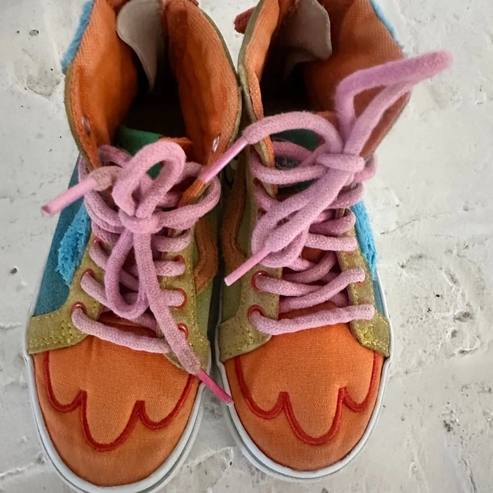 Vans x Sesame Street Sk8-Hi Zip Kids Sneakers Size 12 Cookie Monster Elmo - Picture 7 of 11